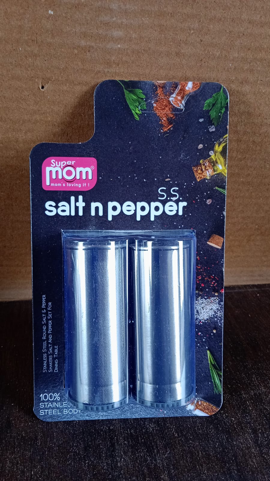 Supermom Stainless Steel Salt and Pepper Shaker Set (2 Pc) Supermom Stainless Steel Salt and Pepper Shaker Set (2 Pc)